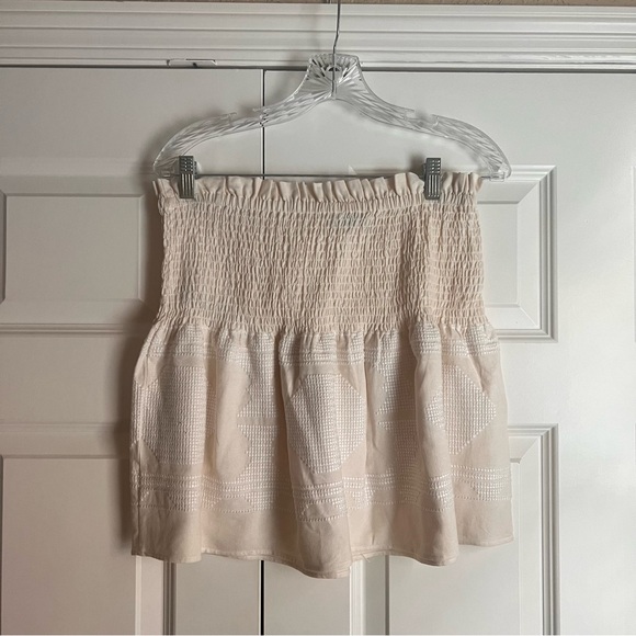 Zara Linen Blend Smocked Skirt M - Picture 14 of 16